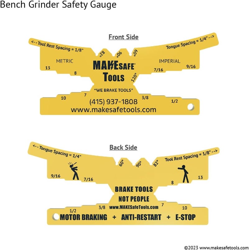 MAKESAFE BENCH GRINDER SAFETY GAUGE & MULTI-TOOL (100) - Image 5